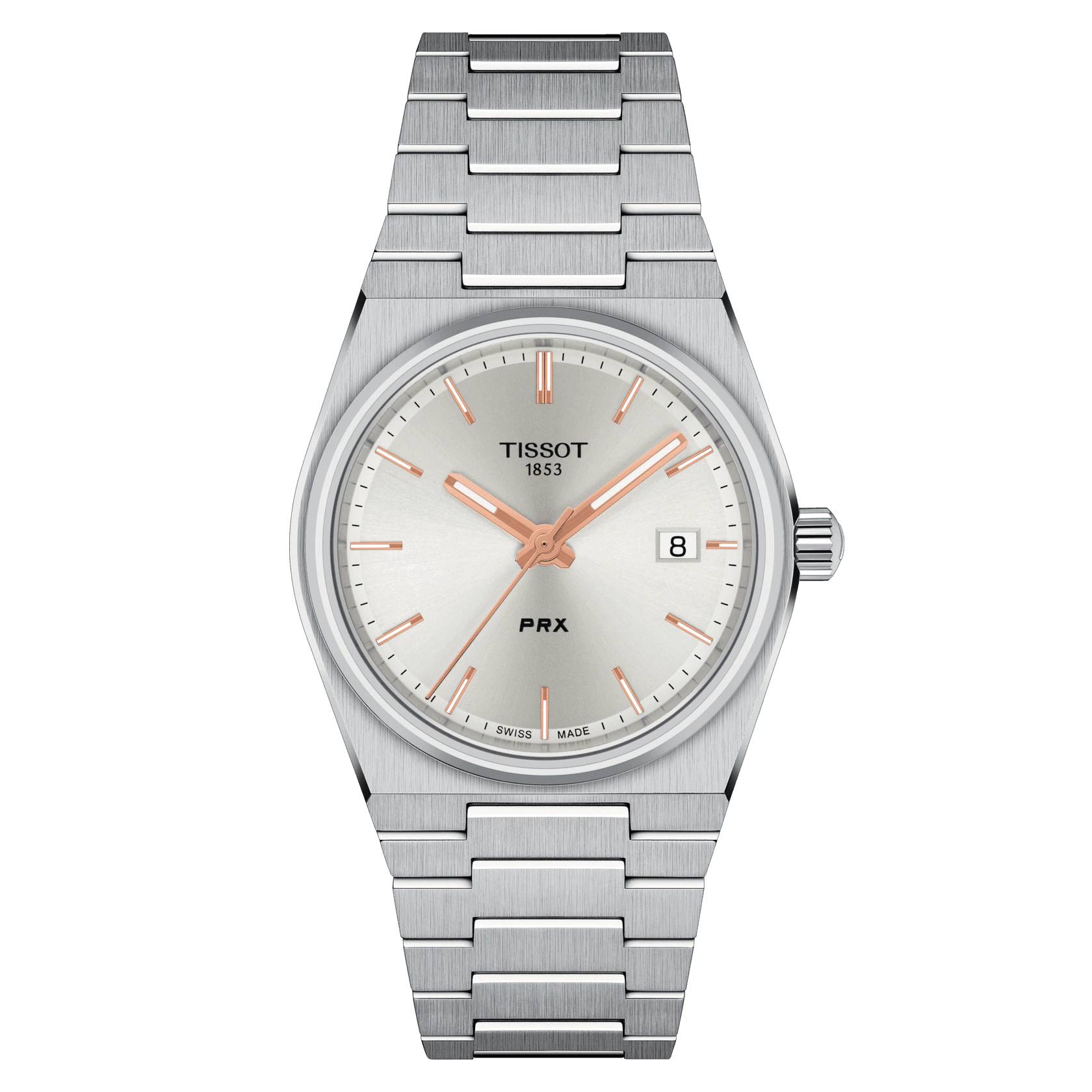 Orologio Acciaio Donna Tissot Classic Prx Data Movimento Svizzero T1372101103100